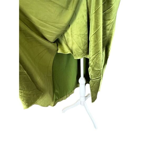 Cinq À Sept Jacey Green Silk Tie Waist Shirtdress Size 6 - Picture 8 of 15